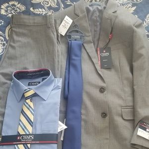 Chaps Boys Size 12 suit, button down shirt NWT